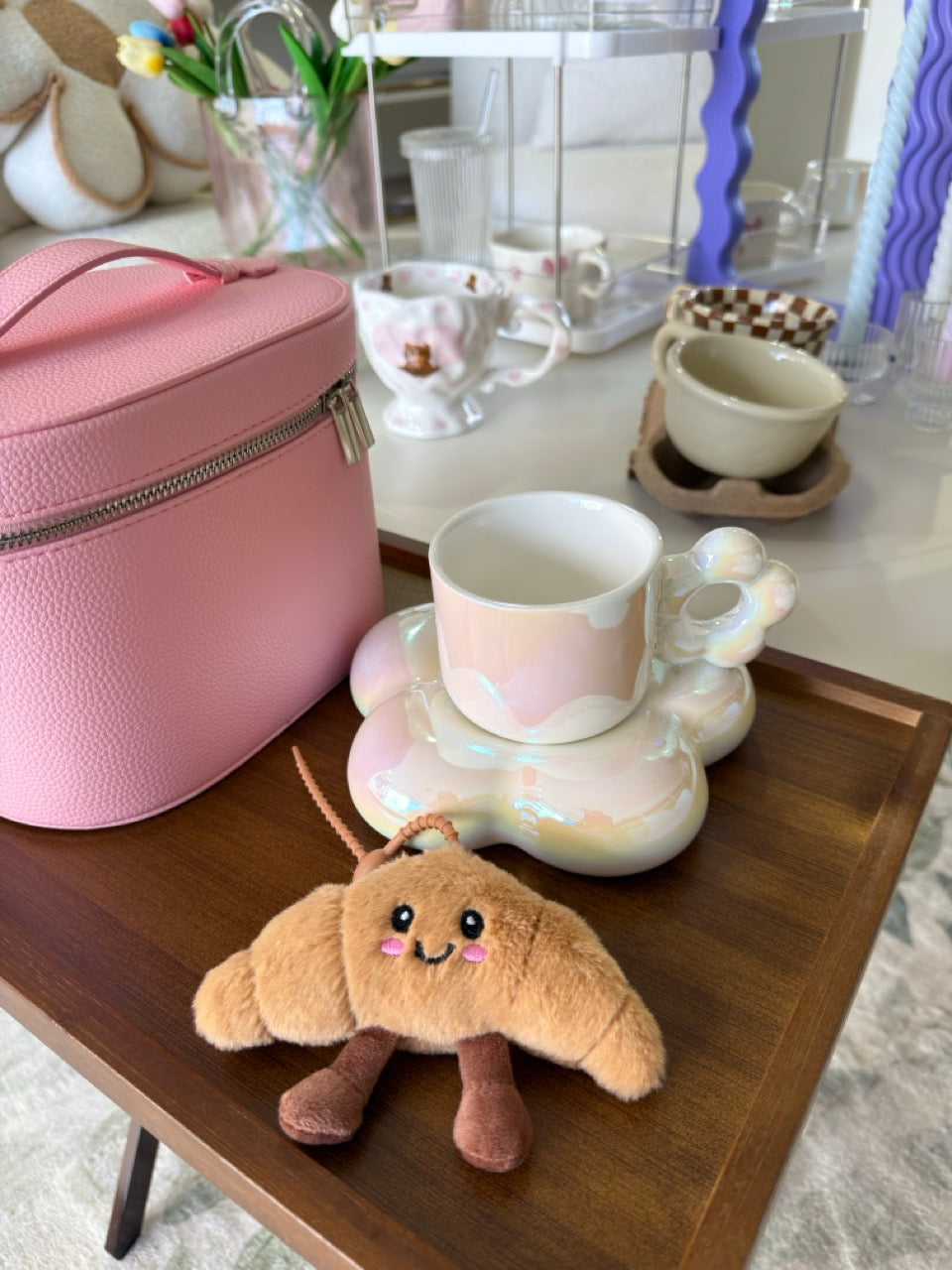 CERAMIC PLATE SET PEARL WHITE