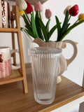 CUP GLASS WITH CURVED STRAW