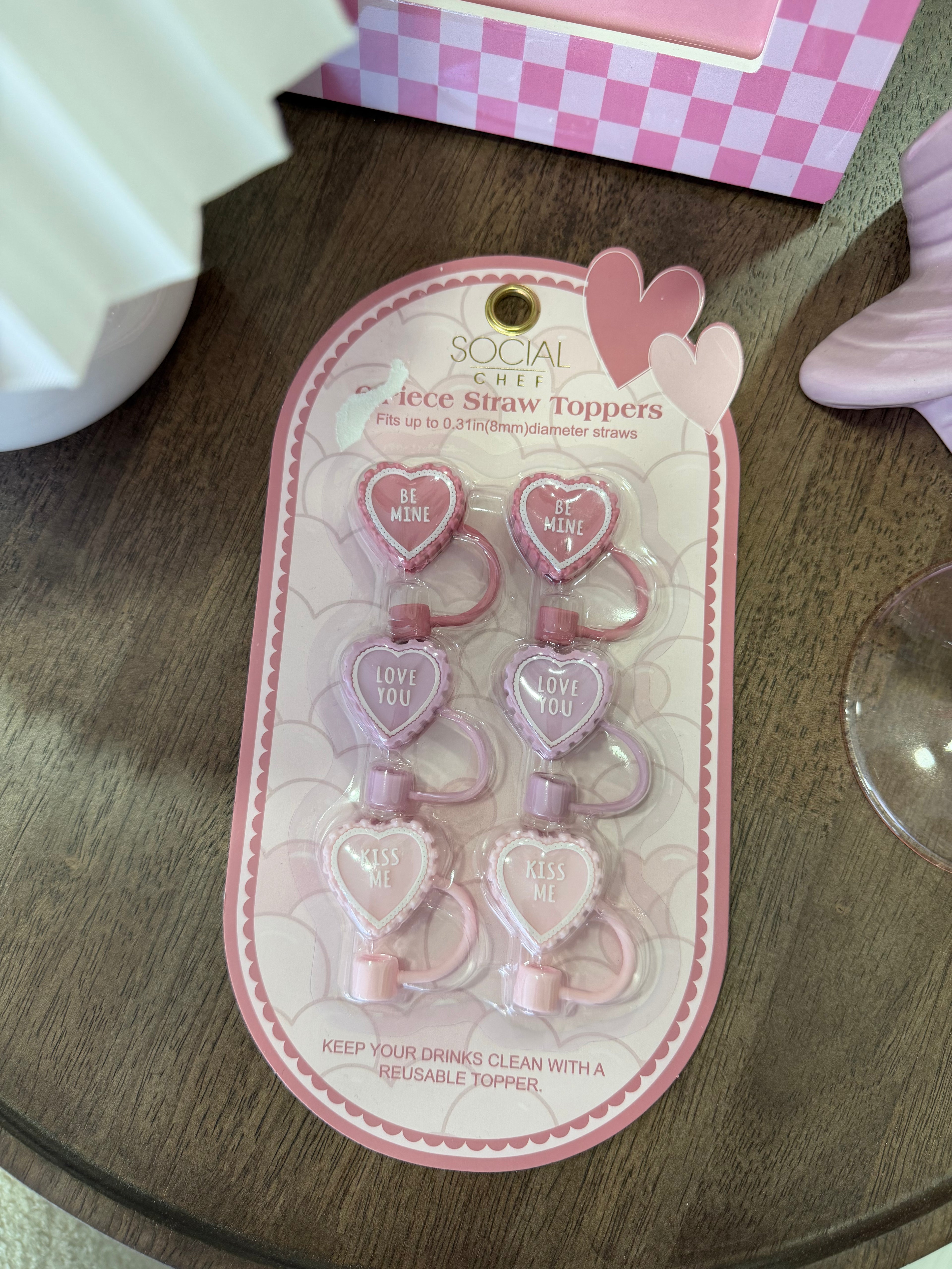 6 PIECE STRAW TOPPERS