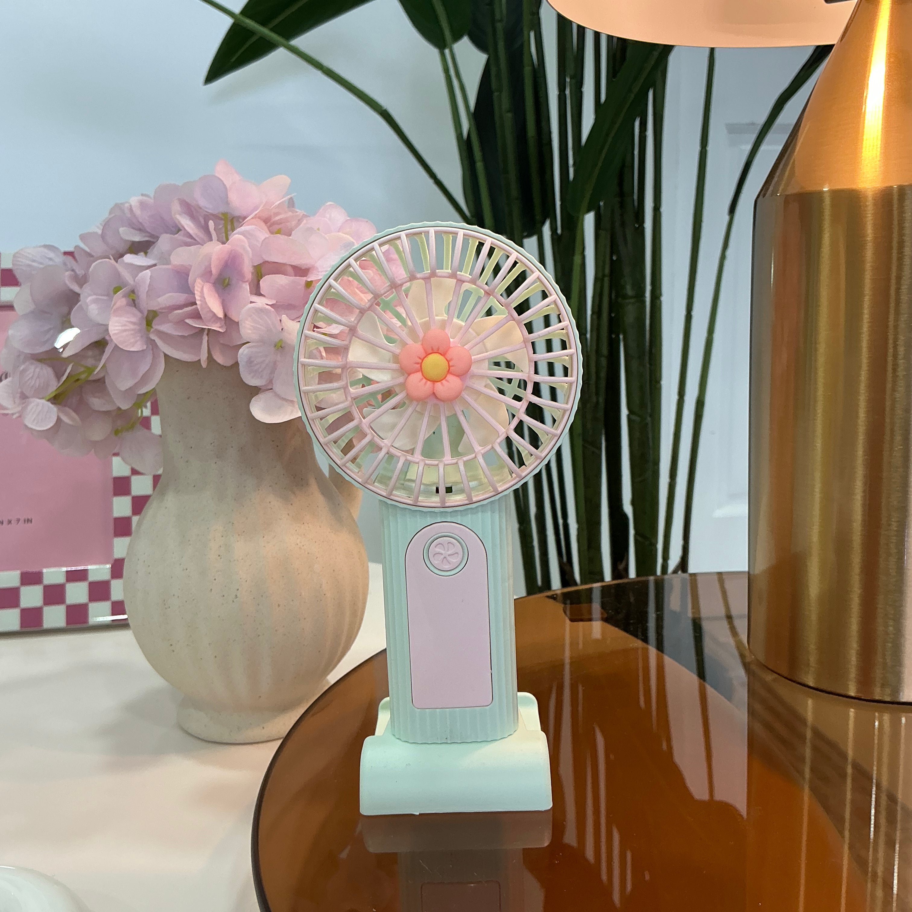 MINI HANDHELD FAN FLOWER