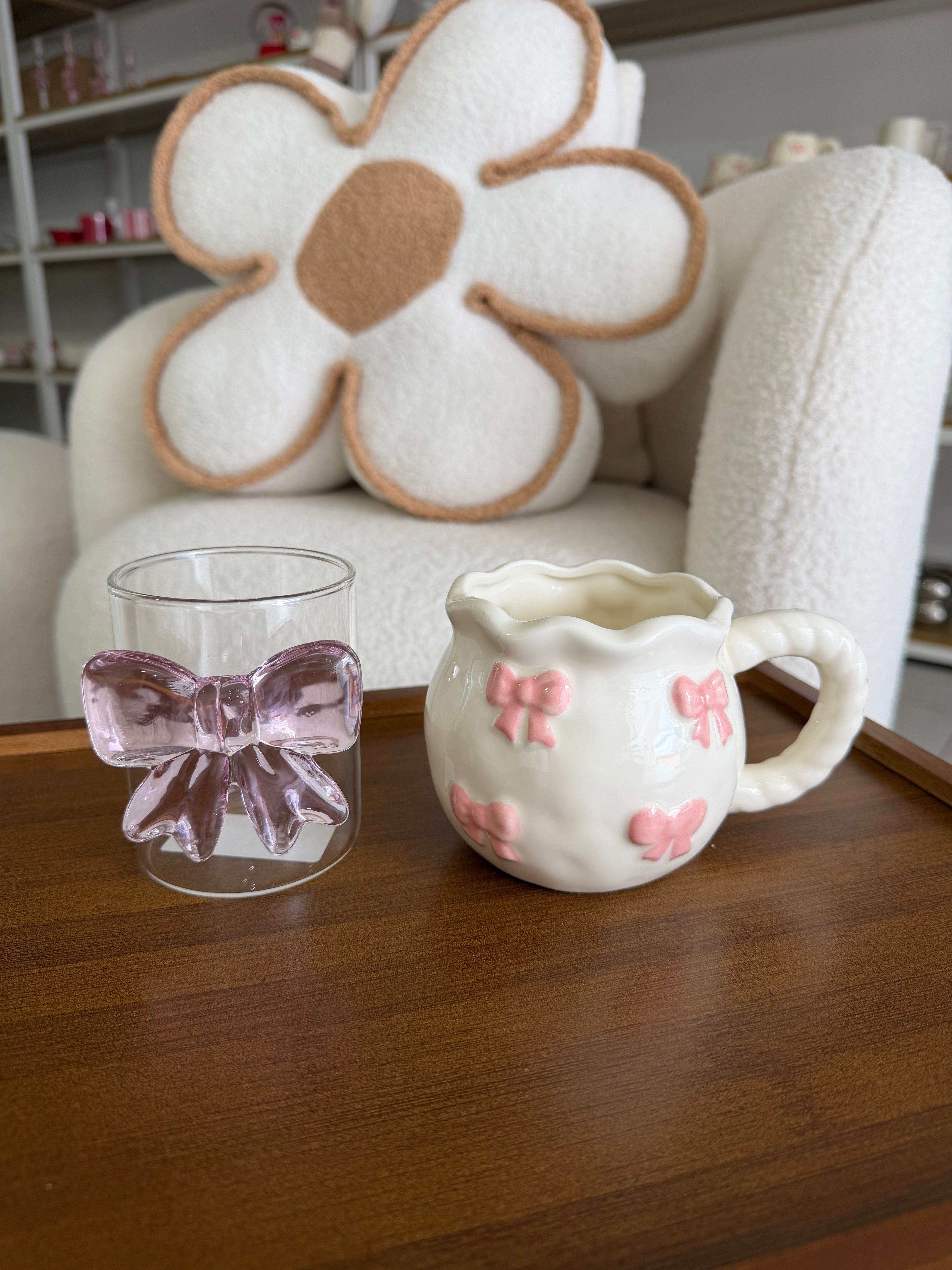 PINK BOW DRINK SET