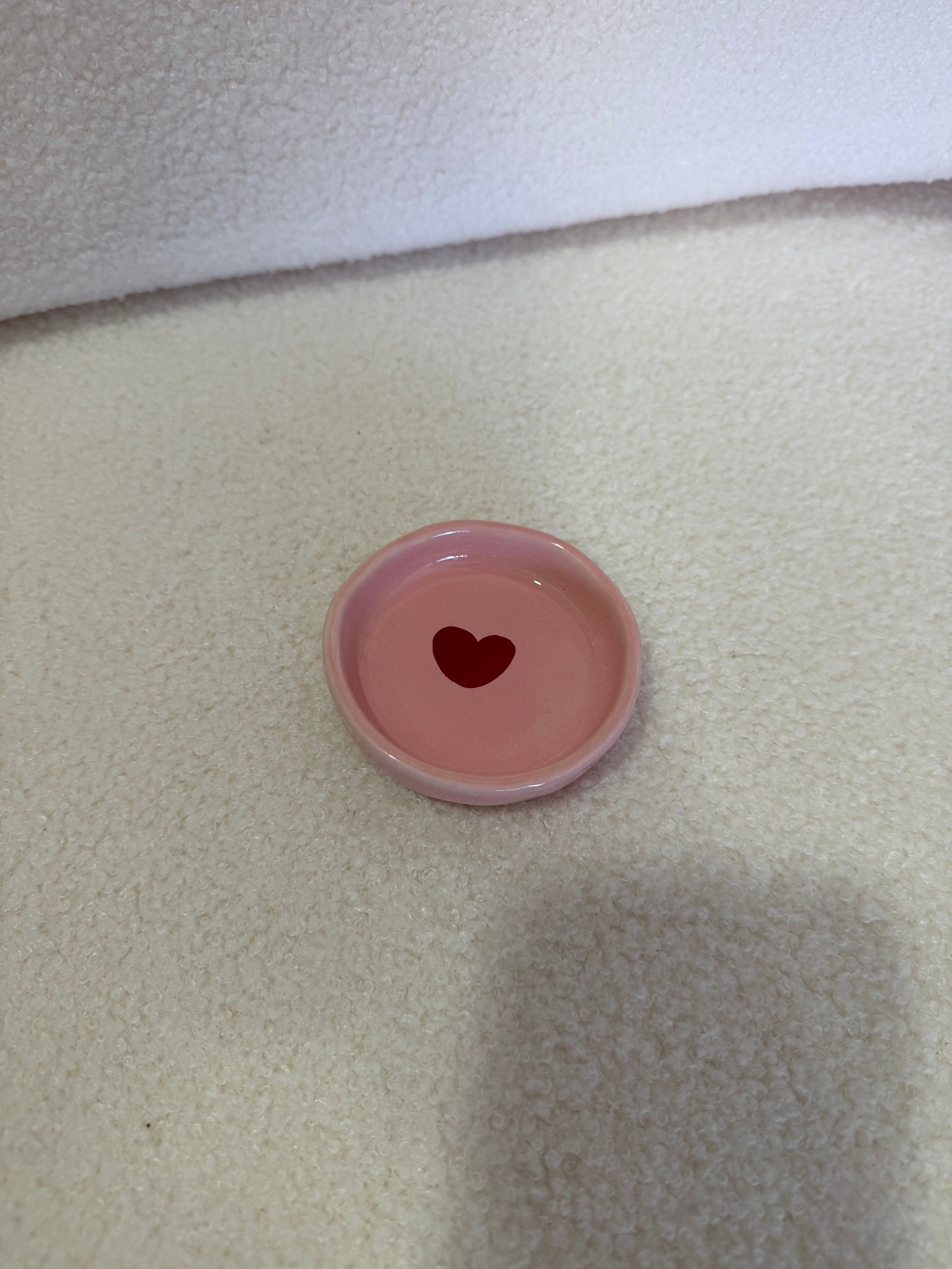 MINI PLATITO ROSA DE CORAZON