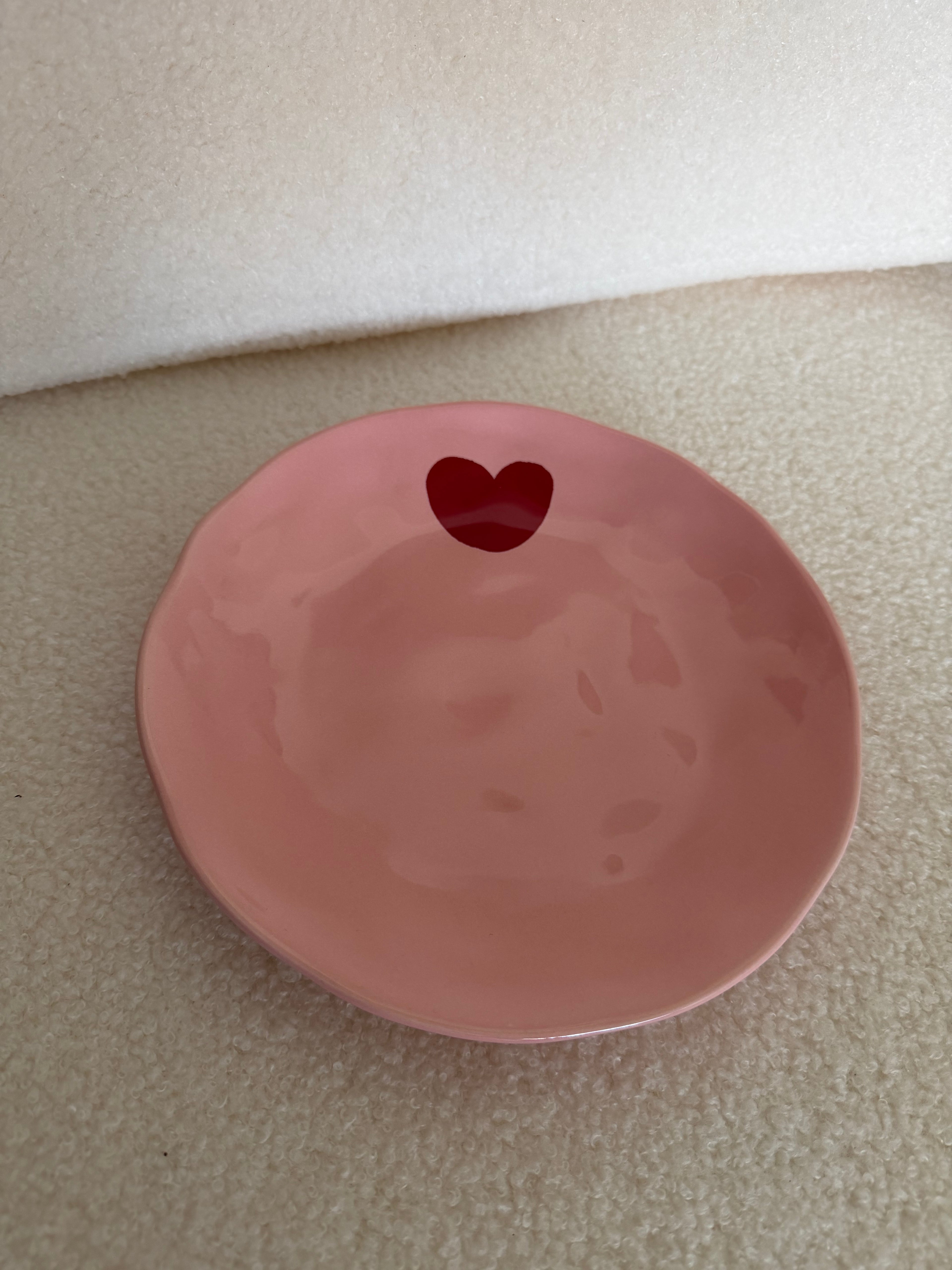 PLATO MEDIANO ROSA DE CORAZON