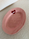PLATO GRANDE ROSA DE CORAZON