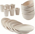 PLATOS BEIGE SET DE 18 PCS